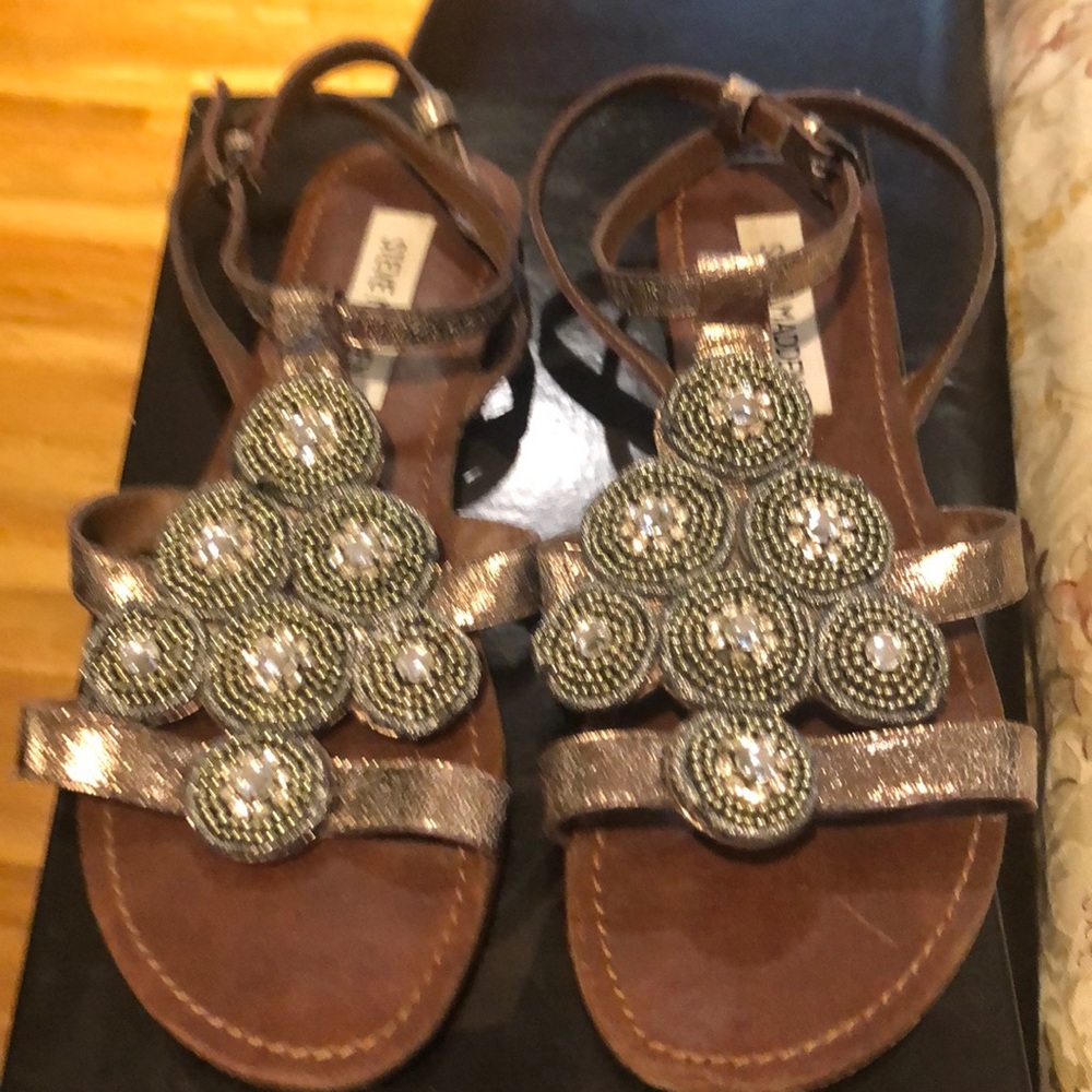 Steve Madden pewter bling sandal